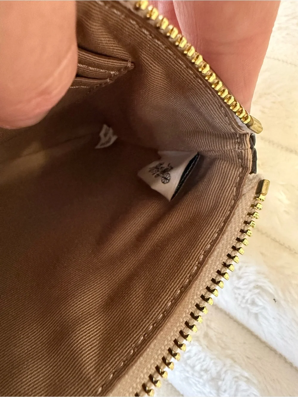 Coach corner zip wristlet